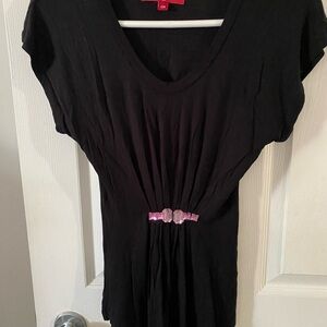 Black Top with Pink Accent